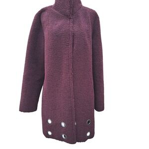 Nikki Jones Montreal Women's Maroon RN#93395 Coat Front Snap Jacket Large